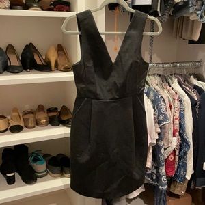 Madewell dress with faux leather inserts